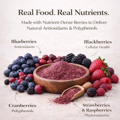 Natural Dog Company Dog Antioxidant Berry Food Topper for Dogs – Superfood Meal Topper & Multivitamin Powder Alternative, Immune Support, All Breeds & Ages Dog Food Seasoning, 8 oz Bag