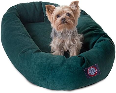 Majestic Pet Micro Velvet Dog Bed, 32 Inch Medium, Round, Washable, Storm
