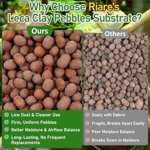 Riare 10LBS Organic Expanded Clay Balls Terrarium Substrate for Reptiles