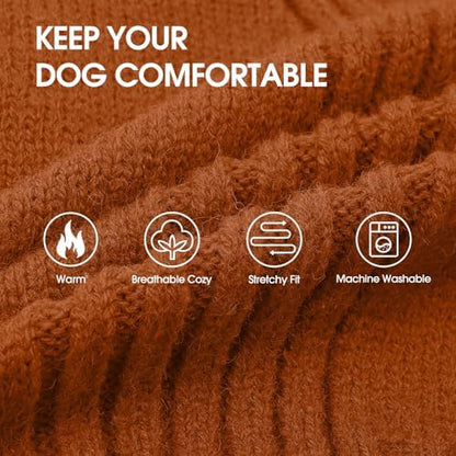IECOii XL Dog Sweater, Winter Doggy Clothes for Medium Dogs Girl Boy