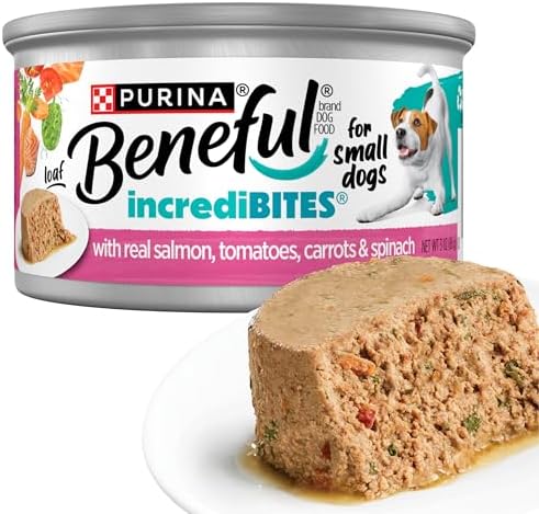 Beneful Purina IncrediBites Small Breed Wet Dog Food Loaf, Salmon (12) 3 oz