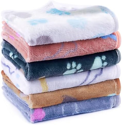 YedsIntu 6 Pcs Washable Guinea Pig Blankets Absorbent Small Animal Fleece Bedding Cage Liners Reusable Pet Pee Pad Sleep Mat Pad Cover for Hamster Ferret Rabbit Chinchilla Hedgehog (Grey, 20" x 30")