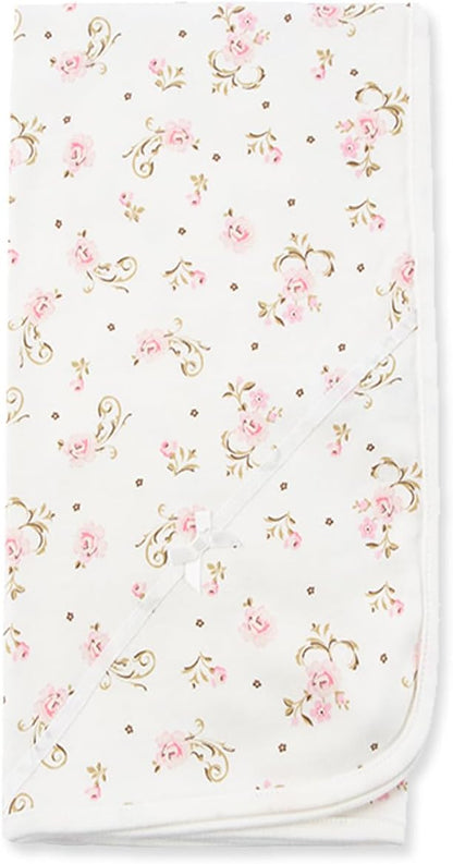 Little Me baby girls nursery swaddling blankets, Vintage Rose, One Size US