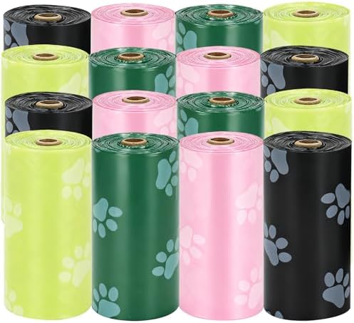 240Pcs Thick Dog Poop Bags Rolls, Leak-Proof Poop Bags for Dog and Cats Litter, 9x13 Inch Scented Pet Waste Bag for Small - Large Dogs Walking, Fits Most Doggie Bag Holder for Leash