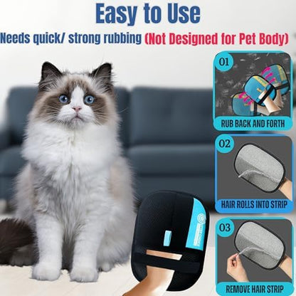 Upgraded Magic Brush Pet Hair Removal Gloves, Electrostatic Grooming Mitt