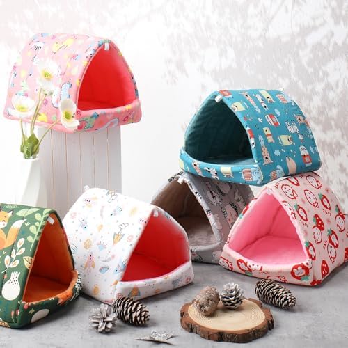 Ripeng 6 Pcs Guinea Pig Hideout Rabbit Bed, 7.9inch Cute Animals