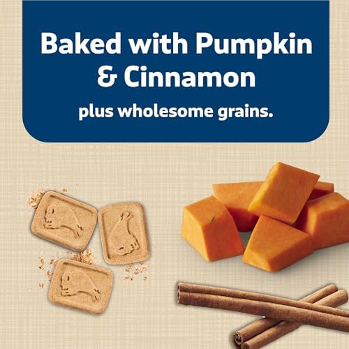 Blue Buffalo Health Bars Crunchy Dog Biscuits, Oven-Baked with Natural Ingredients, Pumpkin & Cinnamon, 16-oz Bag (Pack of 2)
