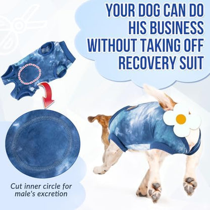 Lukovee Recovery Suit for Dogs, Onesie Spay Neuter Surgery Suit Female Male