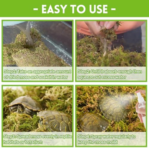 Riare 3.5oz Natural Sphagnum Moss for Reptiles, Terrarium Substrate Bedding