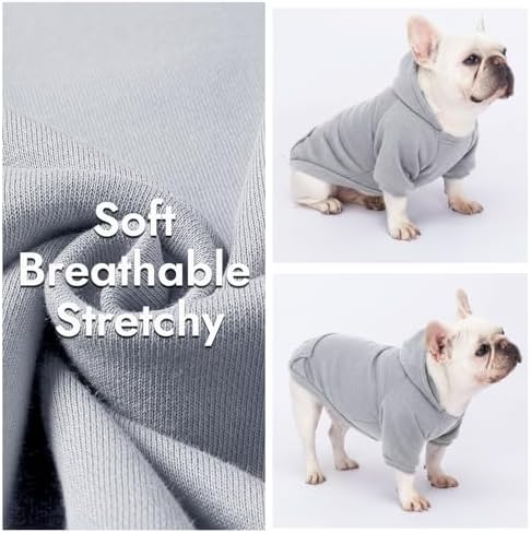 1 Pack Dog Hoodie Warm Hood Dog Sweater Cold Weather Small Dogs Sweatshirt Comfort Pet Clothes for Small Medium Dogs with Pockets Cats Chihuahua Clothes for Male Female Girl Boy Sporty Daily Wear