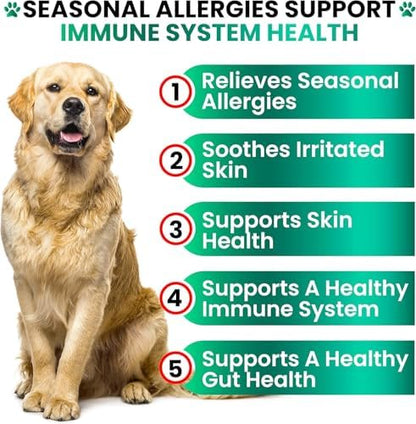 Dog Allergy Chews - Dog Allergy Relief - 170 Treats for Itchy Skin Relief