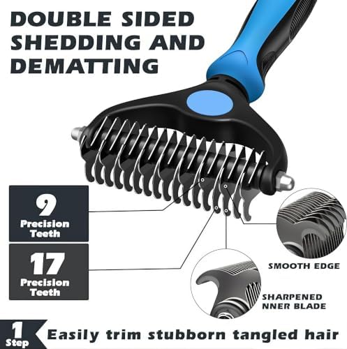 Dog Brush for Shedding,Deshedding Slicker Undercoat Rake Brush for Dog,6PCS