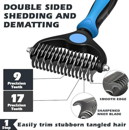 Dog Brush for Shedding,Deshedding Slicker Undercoat Rake Brush for Dog,6PCS