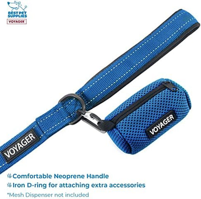 Best Pet Supplies Voyager Step-in Lock Pet Harness w Reflective Pet Leash Combo Set with Neoprene Handle 5ft - Supports Small, Medium and Large Breed Puppies/Cats - Royal Blue, XXXS
