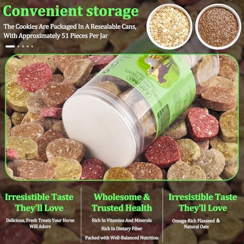 KATUMO Horse Treats, Made with Apple Banana Strawberry and Carrot, Natural Healthy Snacks for Horse Training Rewards and Daily Feeding, 1 lbs