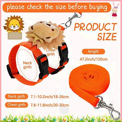 Tondiamo 4 Pcs Adjustable Bunny Harness and Leash Set for Small Pet,Animal