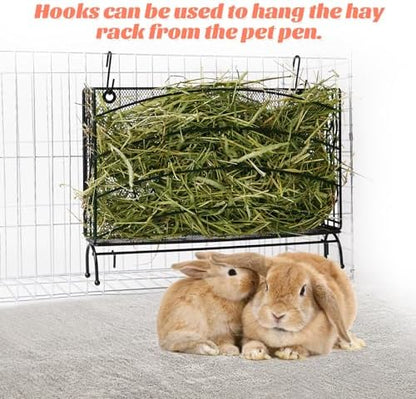 3 in 1 Rabbit Hay Feeder with Litter Box, Rabbit Feeder for Cages