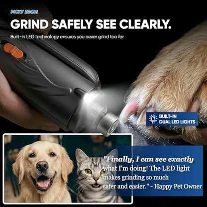 2-in-1 Dog & Cat Nail Clippers and Grinder with LED Light