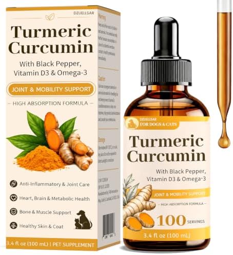 Turmeric Curcumin for Senior Dogs & Cats, Canine Joint & Mobility Support