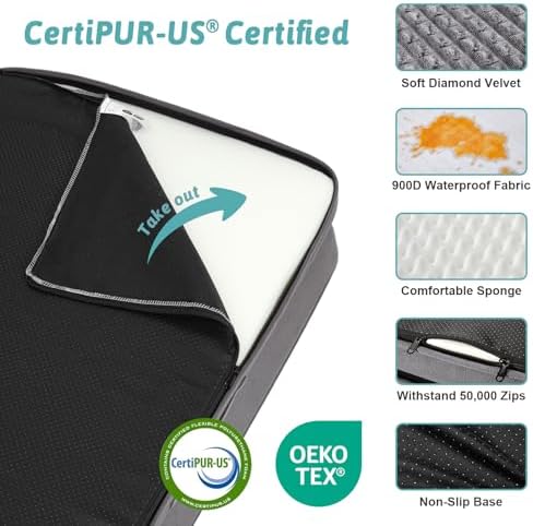 COZY KISS Orthopedic Dog Bed for Extra Large Dogs, U Shaped XXL 48x35 inch