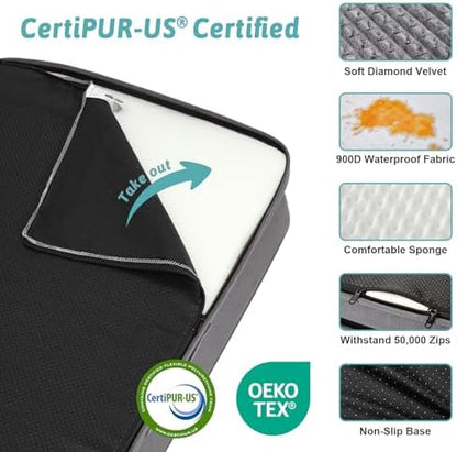 COZY KISS Orthopedic Dog Bed for Extra Large Dogs, U Shaped XXL 48x35 inch