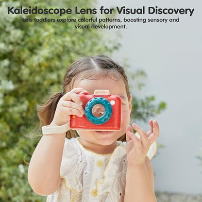PlanToys® My First Wooden Toy Camera for Toddlers Ages 18+ Months Pretend