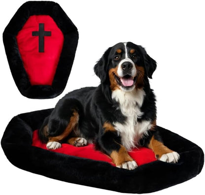Gothic Coffin Cat Bed for Large Cats, Washable, Size: Large