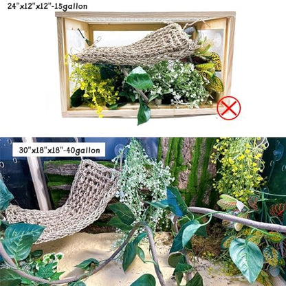 Tfwadmx Reptile Plants,Flexible Jungle Vine Bearded Dragon Tank Accessories