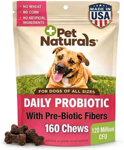 Pet Naturals Daily Probiotic Soft Chews for Dogs, Digestive and Immune Support Supplement, 1 Billion CFU Per Chew, Duck, 160 Count