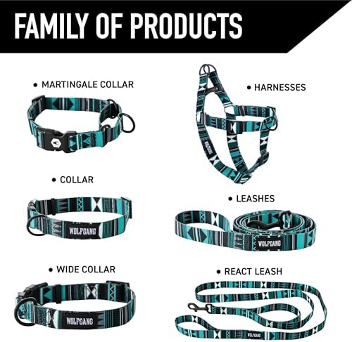 Wolfgang Wide Venture Dog Collar Westernsky Print Large
