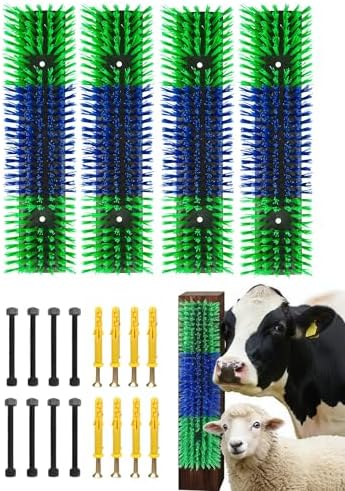 Livestock Scratching Brush 4 Pack, Itch Relief Goat Scratching Post