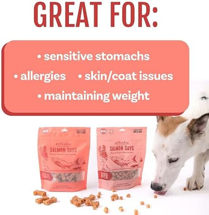 Polkadog Salmon Says Bone Shaped Dog Treats, Limited Ingredient, 7oz