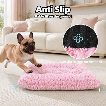 Dog Bed Medium Size, Plush Washable Pet Bed Mat, Dog Crate Bed 29"x21"