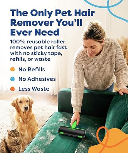 Triton Pet Hair Removal Tool w/Fur Trapping Compartment, Green