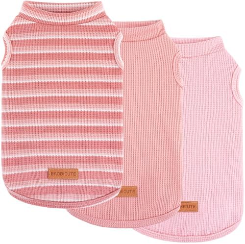3Pack Dog Shirts Lightweight Waffle Dog Shirt for Small Dogs Sleeveless Dog Shirt for Small Medium Boy Girl Dogs Cozy & Breathable Pet Vest