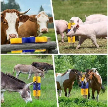 2/4PCS Livestock Massage Brush, Horse Cow Goat Pet GroomingTools