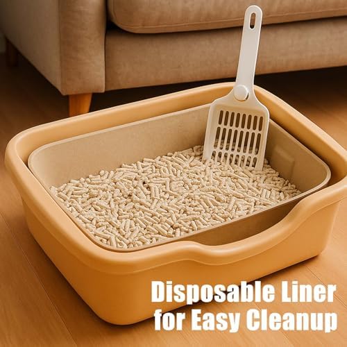 JINVOGREEN 8 Pack Disposable Litter Boxes for Kitty Cats