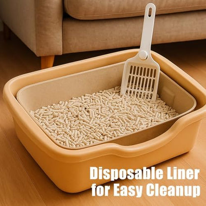 JINVOGREEN 8 Pack Disposable Litter Boxes for Kitty Cats