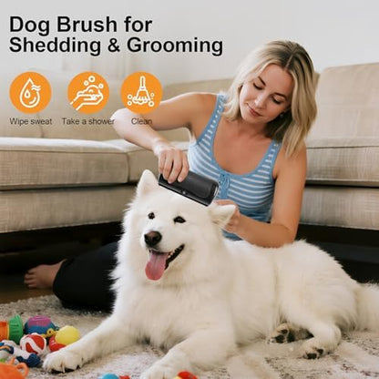 Deshedding Brush, Deshedding Dog Brush for Cats, Dogs, Rabbits, Horses, Ergonomic Pets that Relieves Pet Itchiness, Effectively Removes Undercoat & Loose Hair