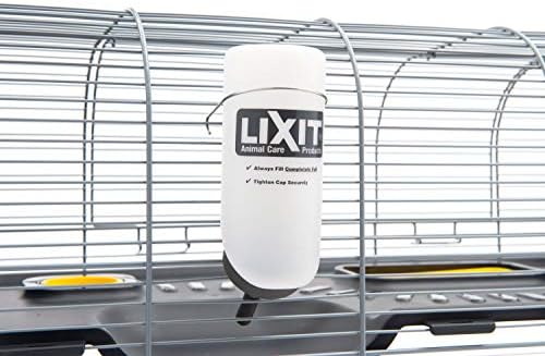 Lixit Wide Mouth BPA-Free Cage Water Bottles for Rabbits, Ferrets, Guinea Pigs, Rats, Chinchillas, Hamsters, Mice, Hedgehogs, Gerbils and Other Small Animals. (Translucent, 8 Ounce) (Pack of 5)