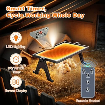 Pawaboo 6-in-1 Chicken Brooder Box for Chick Starter Kit