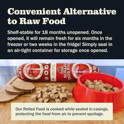 Redbarn Pet Products All-Natural Premium Rolled Dog Food, Beef Recipe - Soft Semi-Moist Wet Formula for High Protein Diet, Training Rewards, & Treat Pill Concealer - 4 lb, 1 Count (Pack of 2)