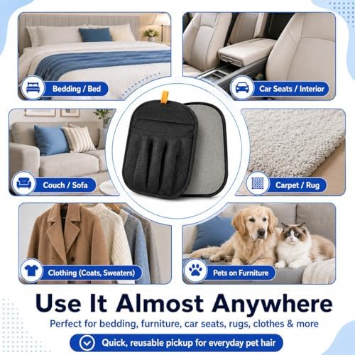 NVNAN 3 PCS Pet Hair Removal Glove and Pet Hair Remover