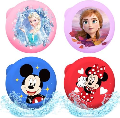 Waterproof for AirTag Holder for Kids - 4 Pack, Cute Cartoon Hidden Case with Safety Pin for Clothes, Luggage, Shoes, Backpack for Toddler, Elderly, Fully Hidden Tracker Case | Pink Purple Blue Red