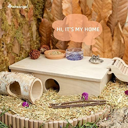 Niteangel Multi-Chamber Hamster House Maze: 2 Entrance 6 Rooms Maze Habitat