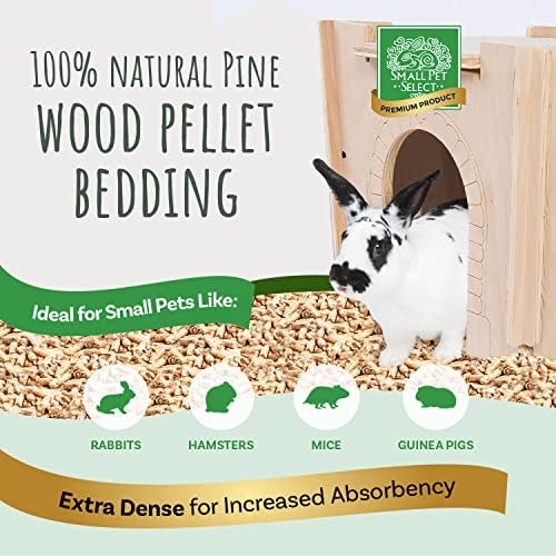 Small Pet Select Pine Pellet Bedding for Rabbits & Guinea Pigs, 8 lb