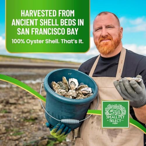 Small Pet Select Flaked Oyster Shell, Calcium Supplement, 10 lb