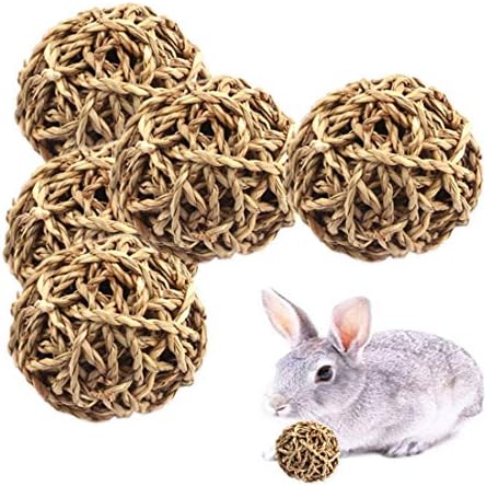 Bunny Chew Toys Grass Balls Rabbit Gnawing Treats for Guinea Pig Chinchilla