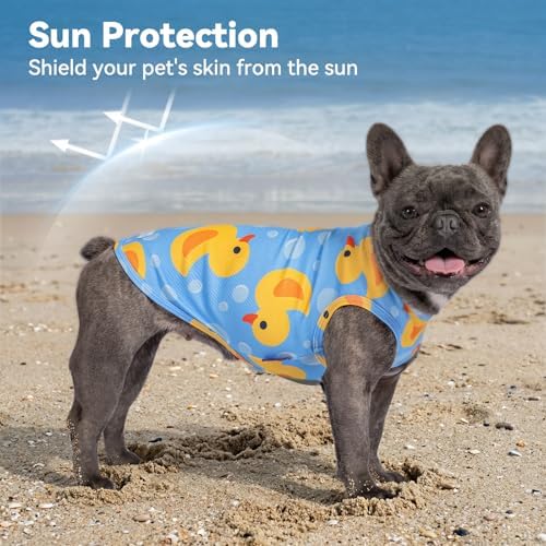 cyeollo 2Pack Dog Cooling Shirt Evaporative Cooling Vest, 2XL, Yellow Duck