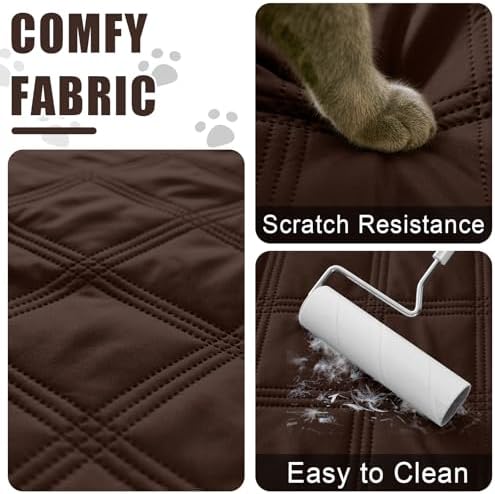 Smiry Waterproof Dog Bed Cover, Reversible Pet Blanket for Sofa Couch